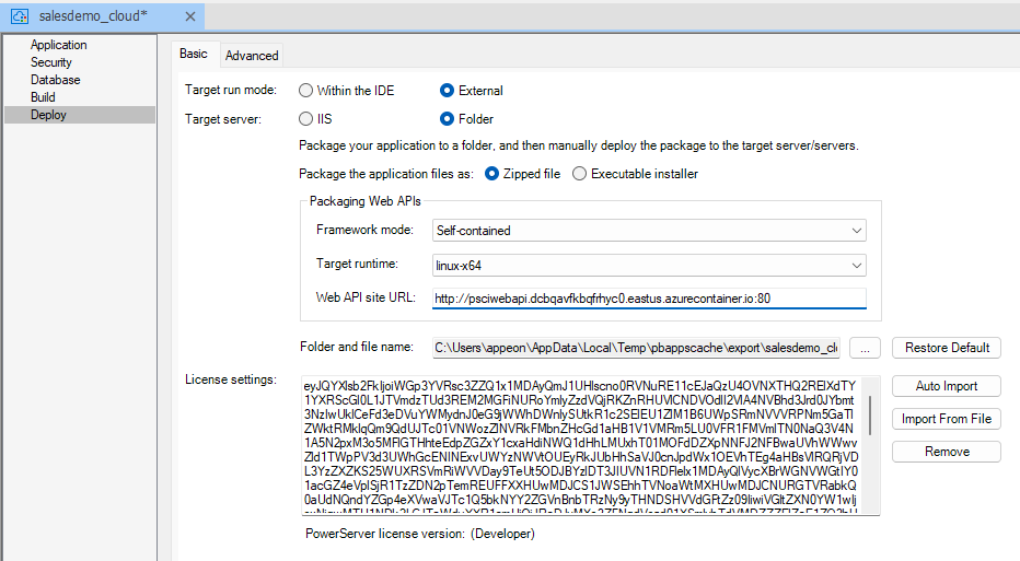 Configuring the package