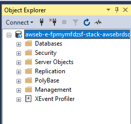 Seeing the connection on the Object Explorer