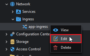 Edit an Ingress