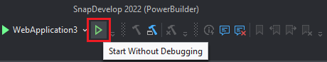 Starting the application without the debugger