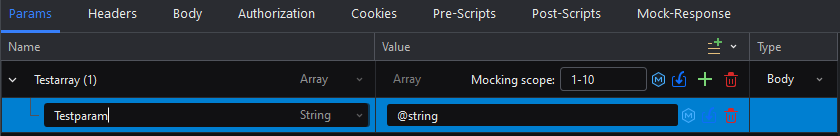 Array parameters