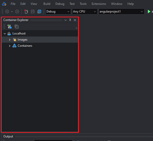 Container Explorer panel