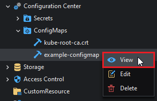 View ConfigMap