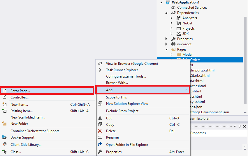 AddRazorPage